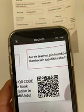 Scan the QR code for Hindi narration -- The Unofficial "Brown Bear, Brown Bear" Hindi Sticker Packet
